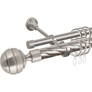 Карниз металлический Ас Форос Grace Триест D25К/16Г Сатин 2 м