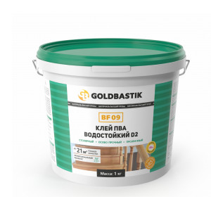 Клей ПВА водостойкий D2 Goldbastik BF 09 1 кг