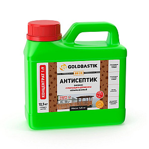 Антисептик Goldbastik Биофикс BB 28 суперзащита древесины концентрат 1:9 1.25 кг