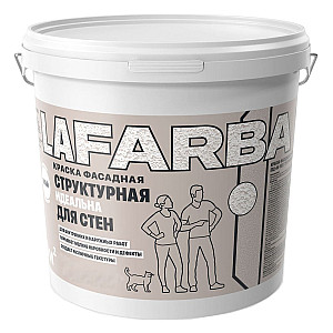 Краска Goldbastik Lafarba фасадная структурная белая 7.5 кг