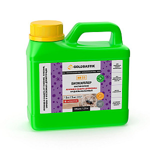 Антисептик Goldbastik Биокиллер BB 22 против жуков лечение и защита древесины 1.25 л