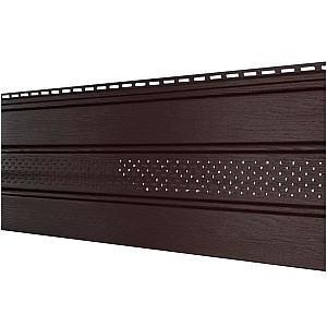 Софит Ю-Пласт Classic 497С перфорированный частично коричневый