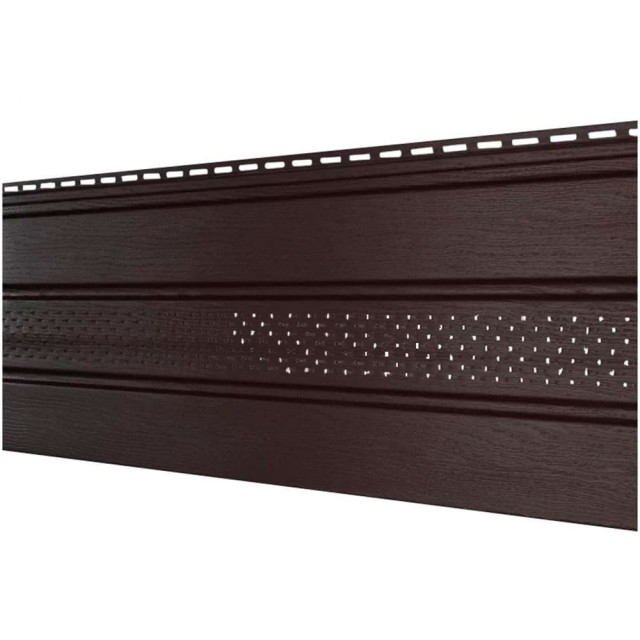 Софит Ю-Пласт Classic 497С перфорированный частично коричневый