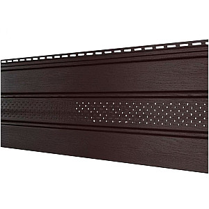 Софит Ю-Пласт Classic 497С перфорированный частично коричневый