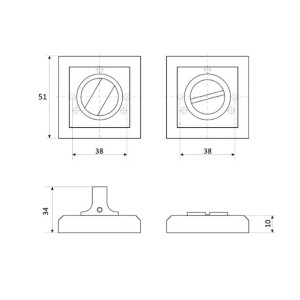 Фиксатор Vela WC-Quadro CR хром