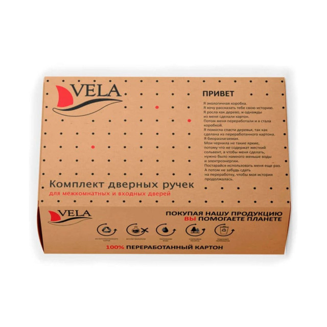 Ручки дверные Vela Стелла SN/CP 00007106 матовый никель/хром