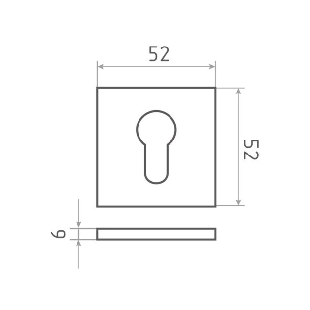 Накладка под цилиндр Vela Techno ET-Q-BL 00007491 черный
