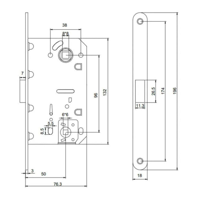 Защелка врезная Vela V1895-NIS 00006794 магнитная матовый никель