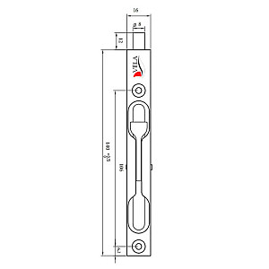 Шпингалет Vela FB-01-140-NIS 00007503 матовый никель