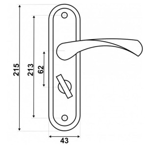 Ручки на планке Vela 62.23 WC SN/CP-R 00070394 сатин/хром