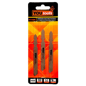 Пилка к электролобзику Yourtools по дереву Т118А 3 шт