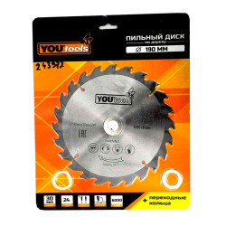 Диск пильный Yourtools Z24 по дереву 190/30 мм