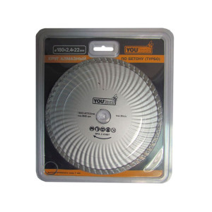 Круг алмазный отрезной Yourtools турбо бетон 180*22 мм