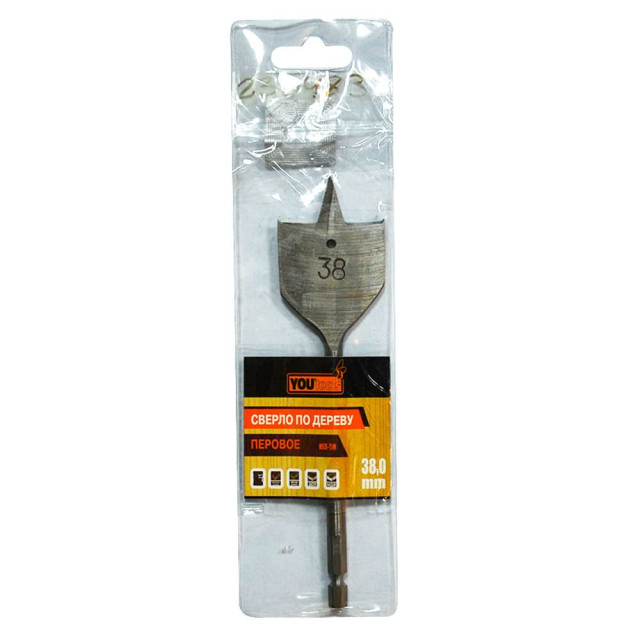 Сверло по дереву Yourtools перовое 38*120 мм