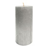 Свеча Art&Home Ribbed MUCJ715-Y столбик серебро 15*7 см