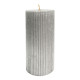 Свеча Art&Home Ribbed MUCJ715-Y столбик серебро 15*7 см