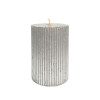 Свеча Art&Home Ribbed MUCJ710-Y столбик серебро 10*7 см