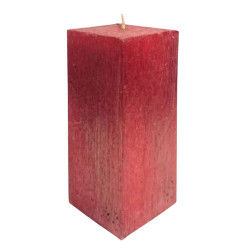 Свеча Art&Home Kub MUSJ6615-H столбик бордо 15*6 см