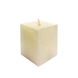 Свеча Art&Home Kub MUSJ6675-B столбик молочный 7.5*6 см