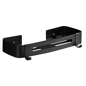 Полка для ванной Illu Y244108 с полотенцедержателем металл чёрная