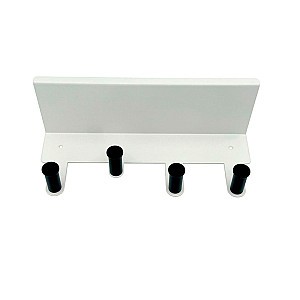 Вешалка HomeKo ATS-043 настенная 29*10*10 см 4 черных крючков черно-белая