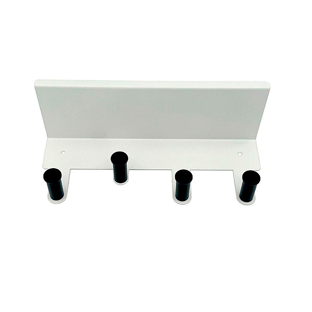 Вешалка HomeKo ATS-043 настенная 29*10*10 см 4 черных крючков черно-белая