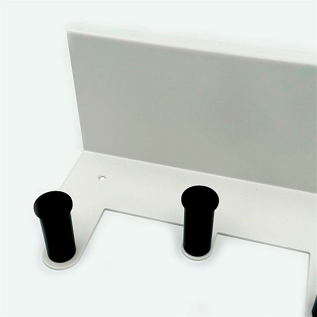 Вешалка HomeKo ATS-043 настенная 29*10*10 см 4 черных крючков черно-белая