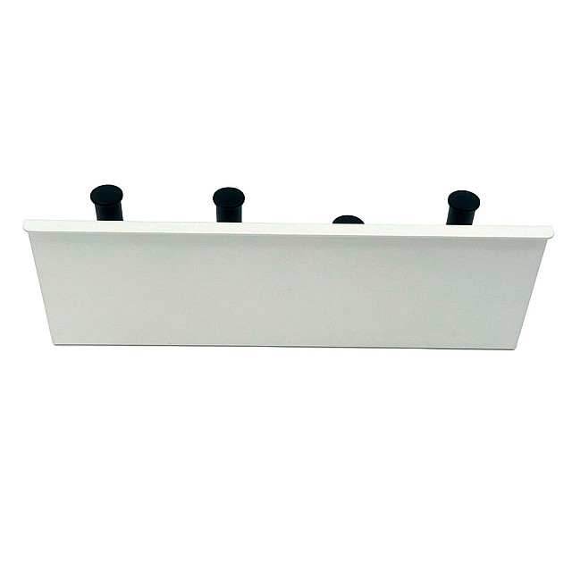 Вешалка HomeKo ATS-043 настенная 29*10*10 см 4 черных крючков черно-белая