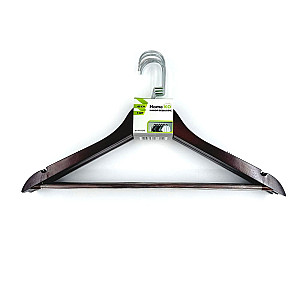 Вешалки HomeKo MU5241 деревянные с прорезиненными плечиками 5 шт