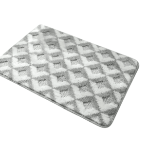 Коврик для ванной Illu xb24102136 клетка серый 48*78 мм
