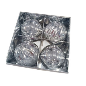 Набор шаров Калядны час Frosty Pattern O5318-655 8 см 4 шт