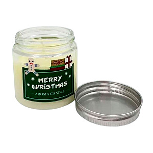 Свеча декоративная Калядны час Merry Christmas green MULSD6065-12G 6.5 см