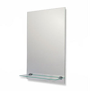 Зеркало Алмаз-Люкс Е-470 со шлифованной кромкой и полкой 58*38 см