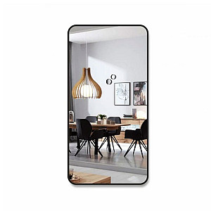 Зеркало Алмаз-Люкс Д-024 со шлифованной кромкой и черной УФ-печатью 15 мм 50*100 см