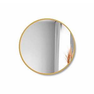 Зеркало Алмаз-Люкс Д-082 со шлифованной кромкой и УФ-печатью золото 50 см