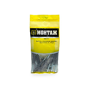 Дюбель с гвоздевым шурупом Монтаж BM001152 8*45 мм потай 10 шт