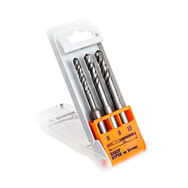 Набор буров Монтаж MT160981 quatro 6 /8/10*110 мм SDS-plus 3 шт