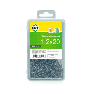 Гвоздь строительный 1.2*20 мм ЕКТ B0011416 контейнер 0.15 кг