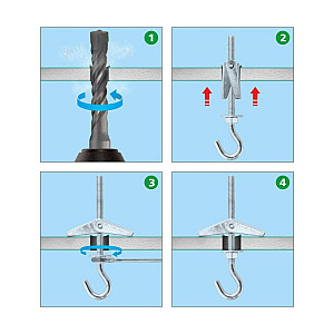 Дюбель складной пружинный ЕКТ B0011706 полукольцо 6*102 мм