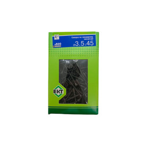 Саморез по гипсокартону 3.5*45 мм ЕКТ BW000036 частый шаг к металлу в коробке с окном 500 шт