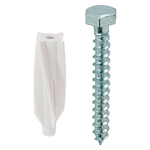 Дюбель для пенобетона 10*60 мм и саморез с 6-гранной головкой 8*70 мм ЕКТ B009402 2 шт