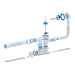 Сифон для ванны АНИ пласт Е255 1 1/2