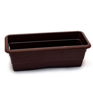 Ящик балконный Гарденпласт №1 шоколад 400*140 мм