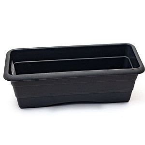 Ящик балконный Гарденпласт №1 графит 400*140 мм