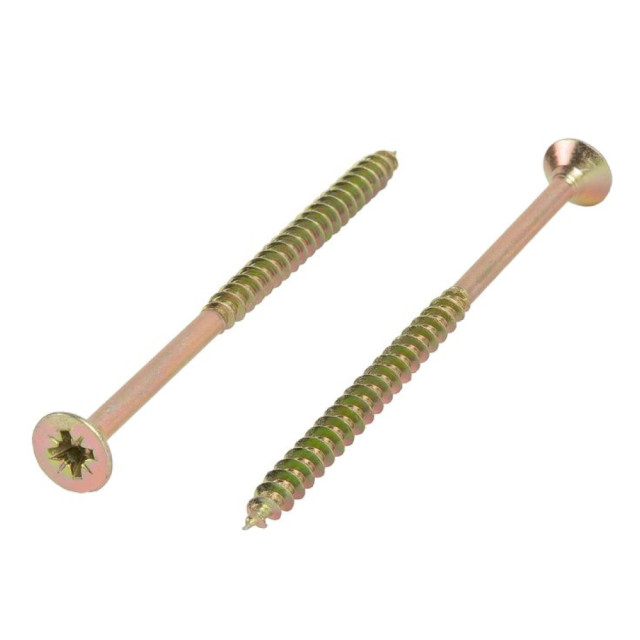 Саморез универсальный 6.0*100 мм M FIX с неполной резьбой желтый цинк 100 шт