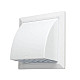 Вентрешетка Storm KF-1717-F100W 170*170 мм фасадная с обратным клапаном и фланцем 100 мм белая