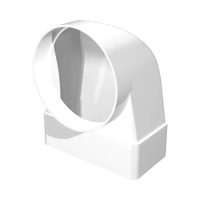 Колено-переходник угловое Storm 51SK10FP для воздуховодов 55*110 и фитинга D100 мм