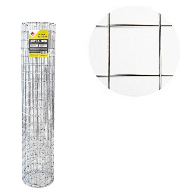 Сетка сварная Lihtar 50*50*1.6 мм оцинкованная 1*5 м