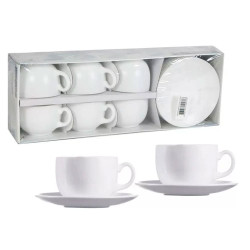 Набор чашек с блюдцами Luminarc Essense White P3380 код 157433 стеклокерамический 12 предметов