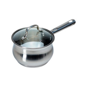 Сотейник Home Line Elisa GS-01606-16SP код 212279 из нержавеющей стали со стеклянной крышкой 2.1 л